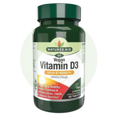 Vegan D3 1000NE vitamin tabletta - 60db - Natures Aid