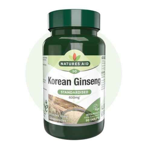 Koreai Ginzeng - Korean Ginseng tabletta - 600mg - 90db - Natures Aid